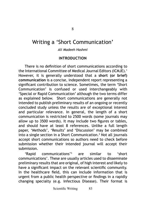 short story about communication